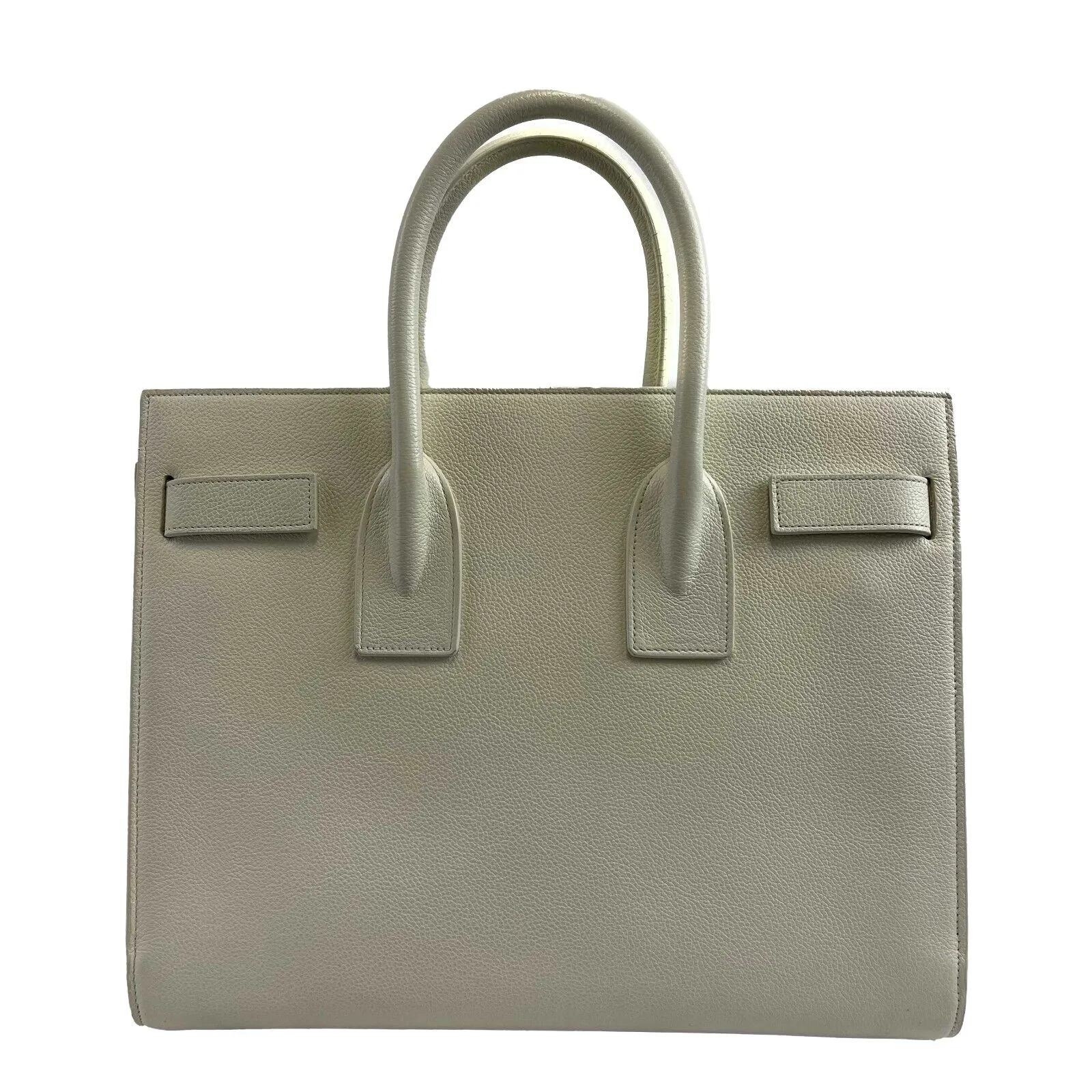 Saint Laurent - YSL Sac de Jour - White Calfskin Tote / Top Handle w/ Strap