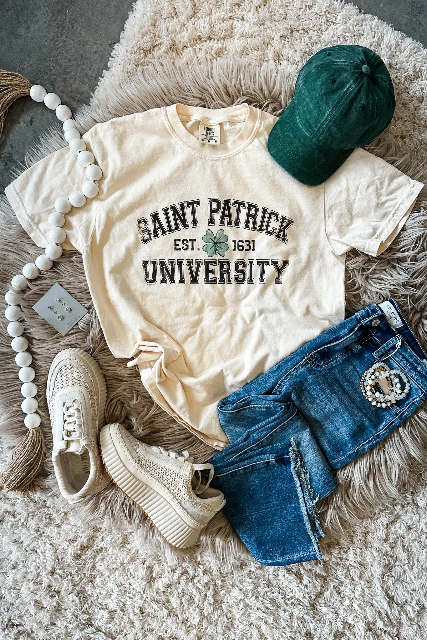 Saint Patrick University Graphic Tee - Ivory