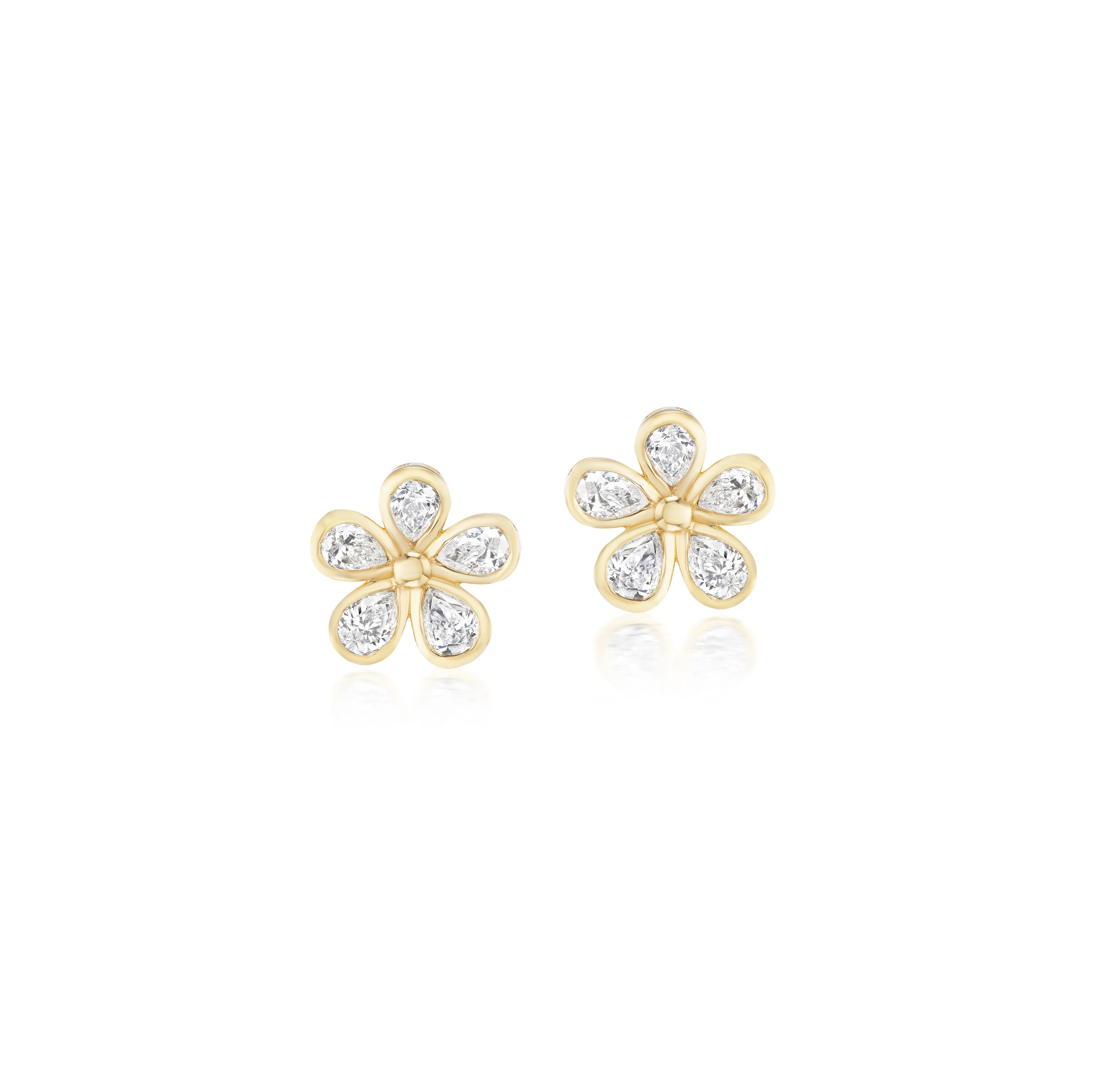 Scintilate Diamond Flower Earrings
