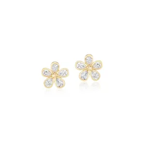 Scintilate Diamond Flower Earrings