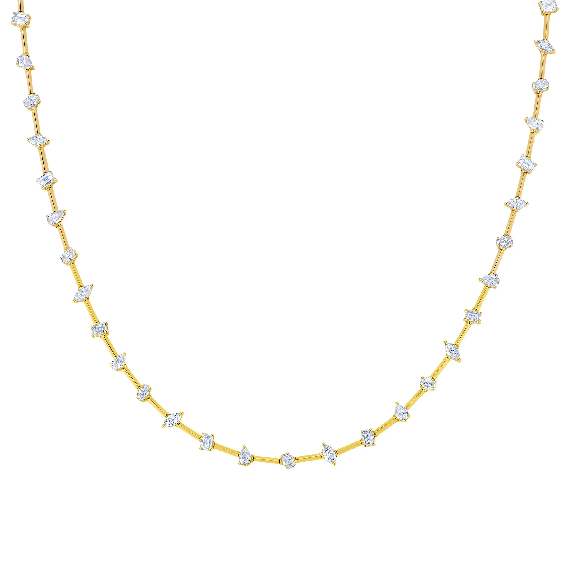 Scintillate Mixed Shaped Diamond Necklace