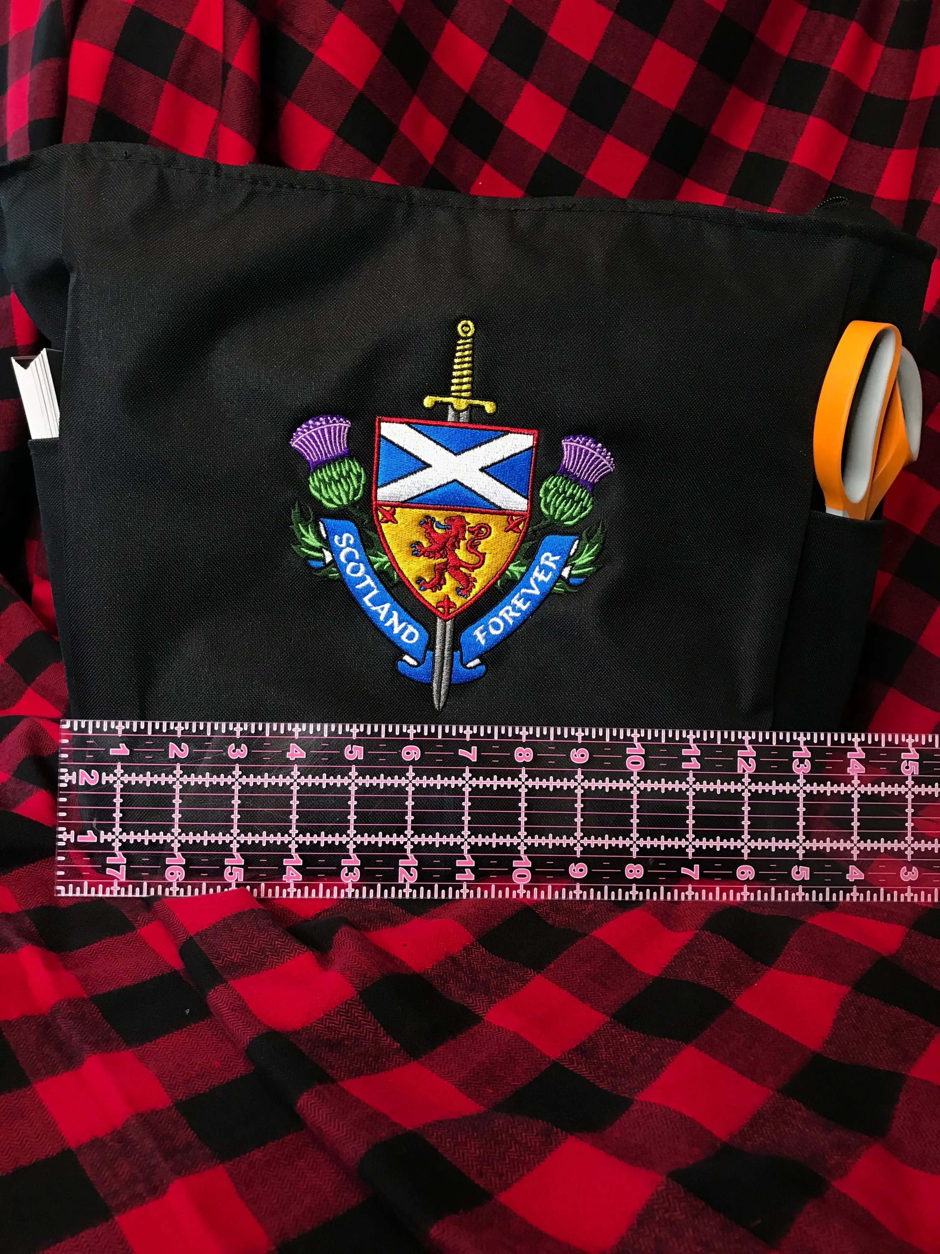 Scotland Forever Embroidered Emblem Tote Bag