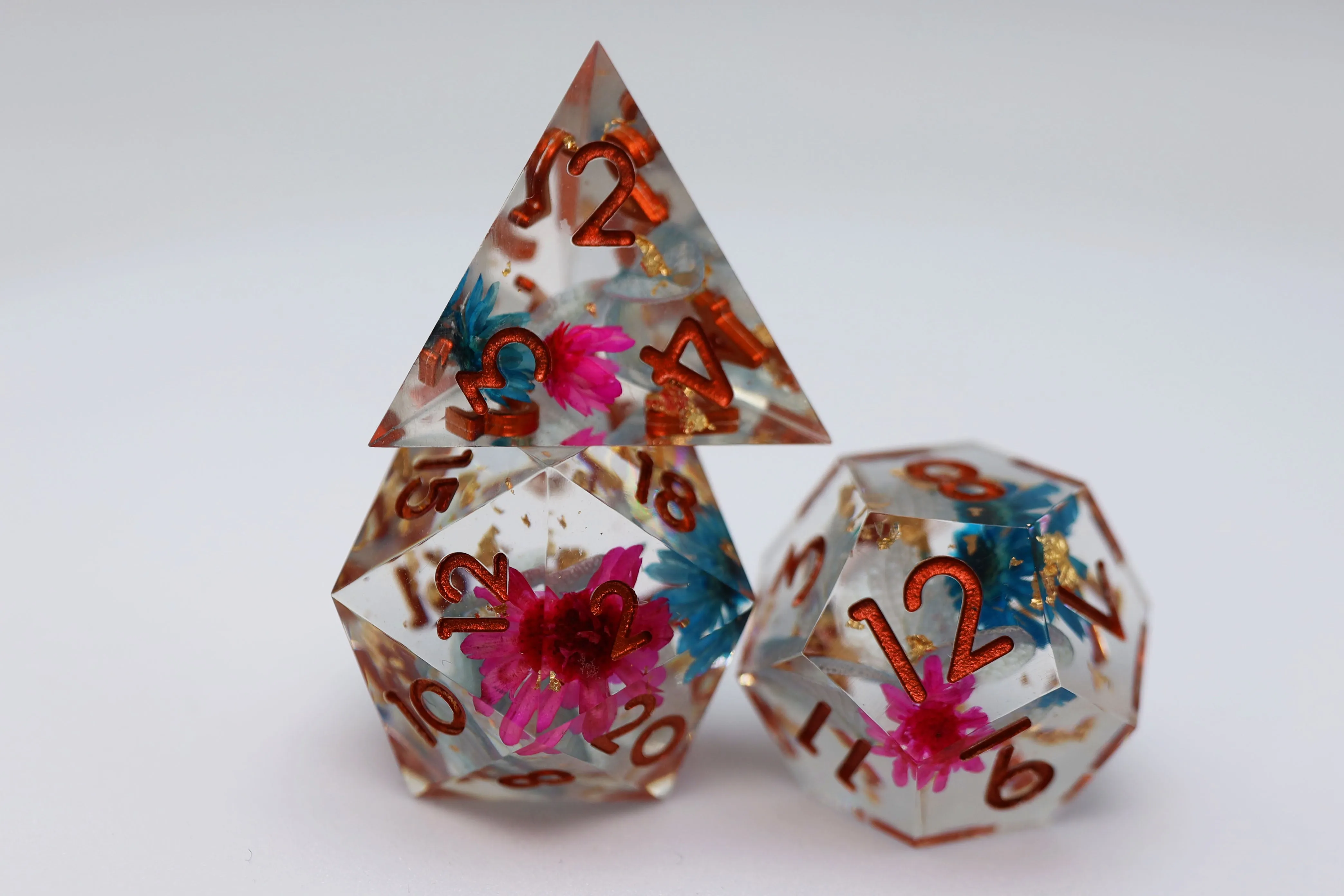 Sharp Edge Resin RPG Dice Set - Incalescent Garden