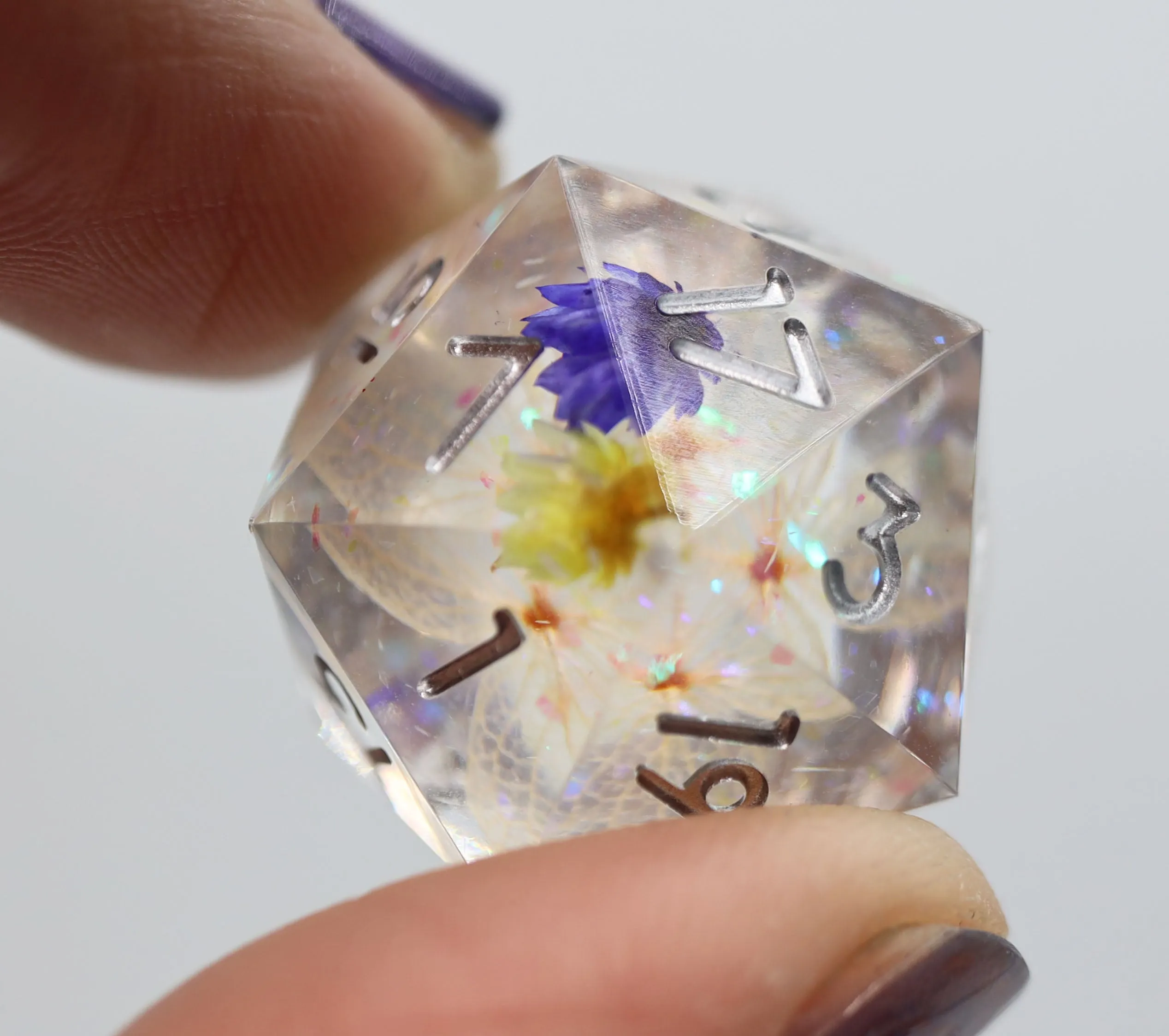 Sharp Edge Resin RPG Dice Set - Wildflower Meadow