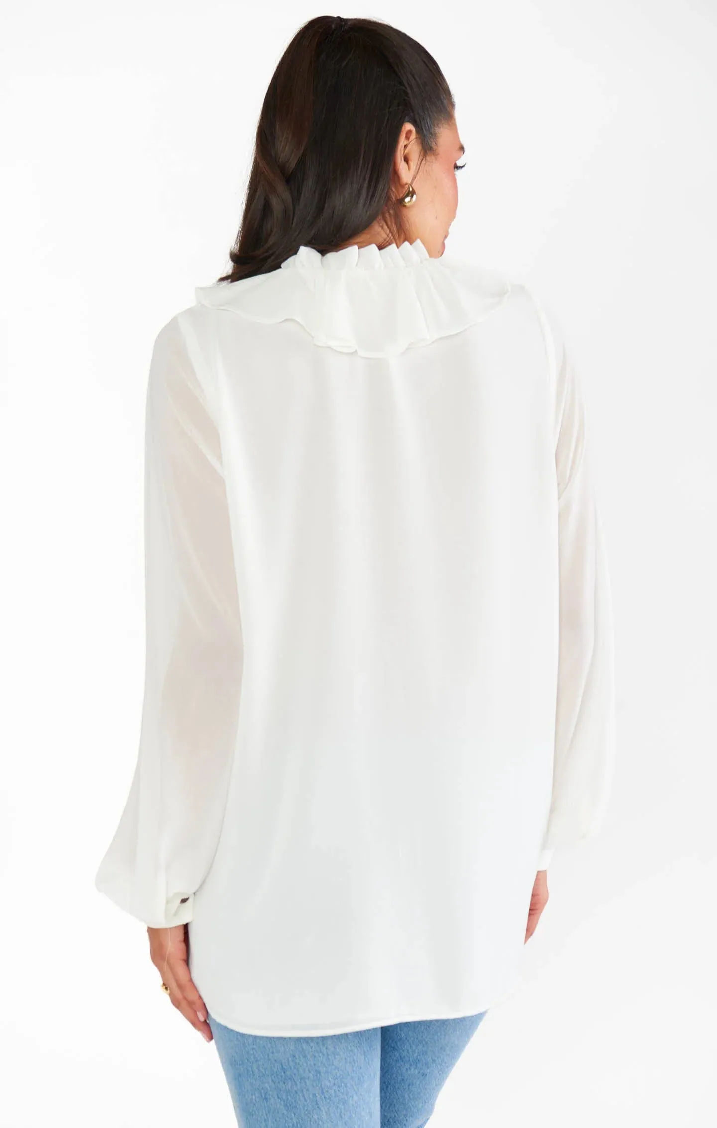 Show Me Your Mumu | Suki Ruffle Top {Wedding Cake Chiffon}