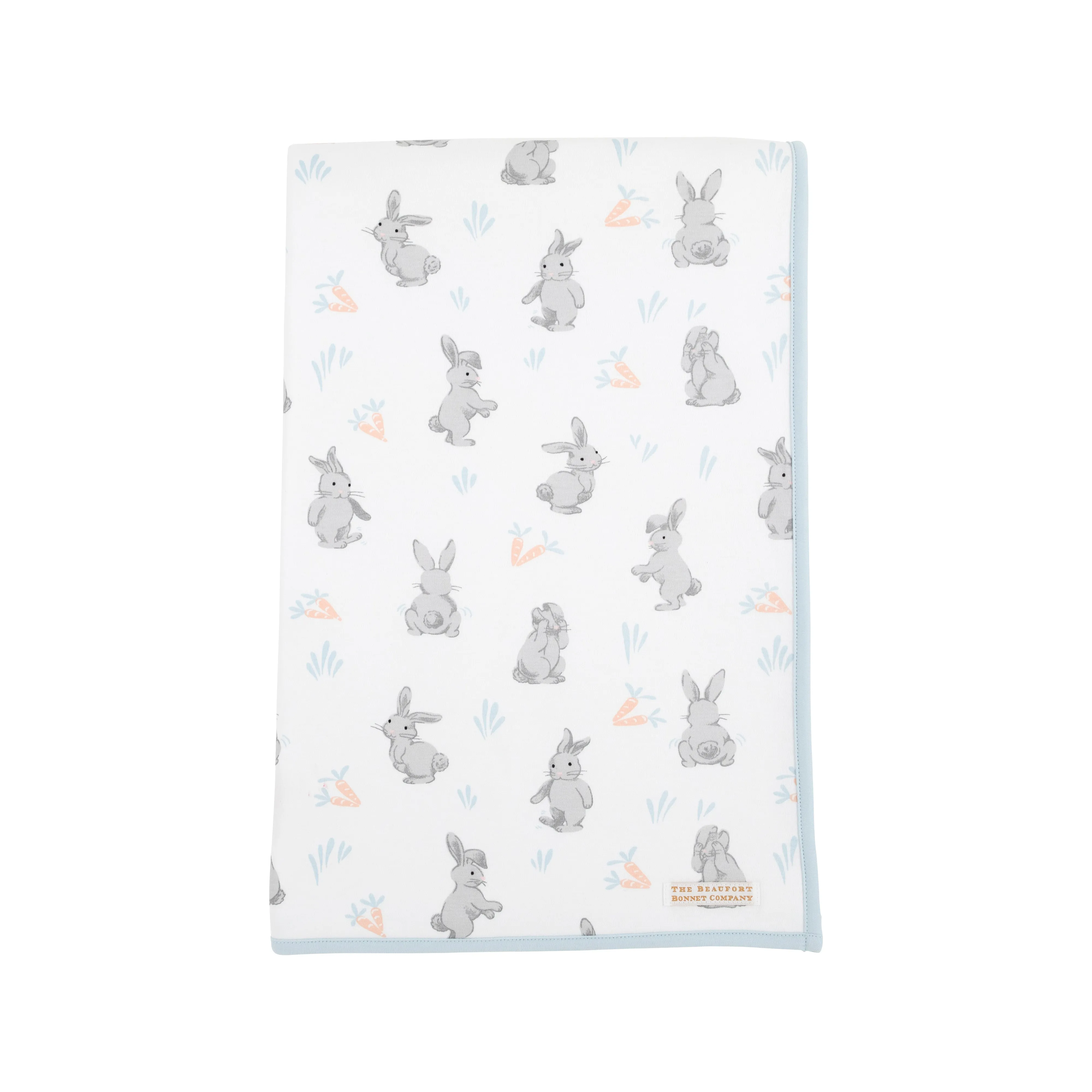 Silent Night Throw - Broad St. Bunnies (Blue) with Buckhead Blue