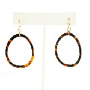 Silver Girl Open Acetate Teardrop Dangle