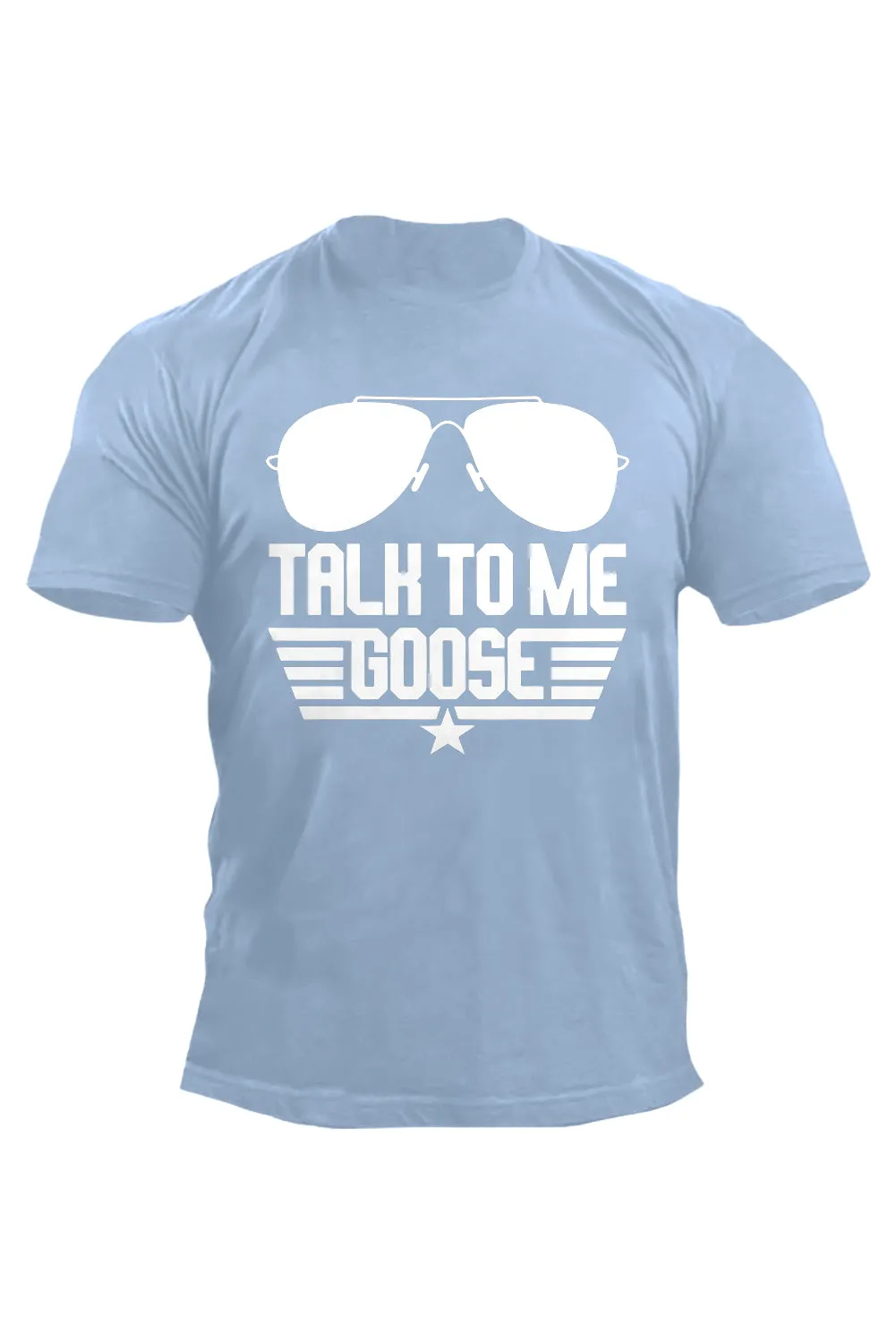 Sky Blue Talk to Me Goose Sunglasses Graphic Mens Tank Top