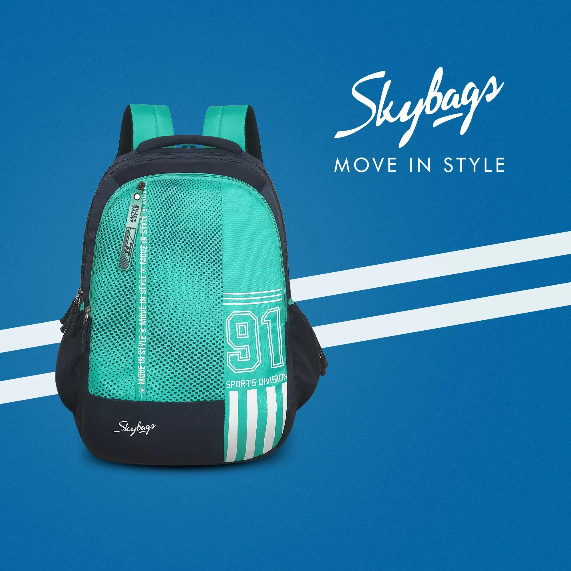 Skybags Shield  02 School Backpack Teal