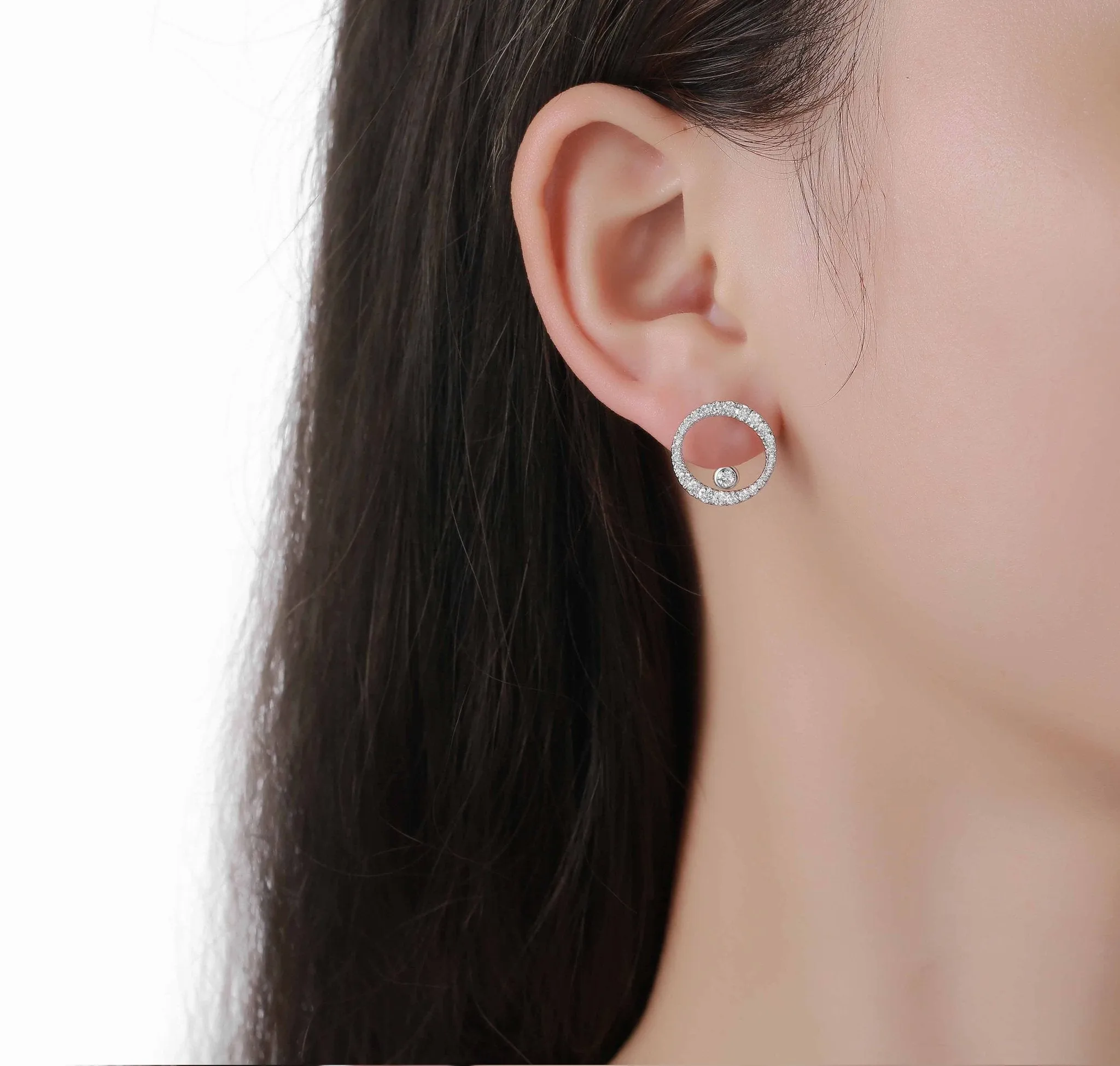 Skyline 1.01ct Wavy Earrings <br> E-00442WHT