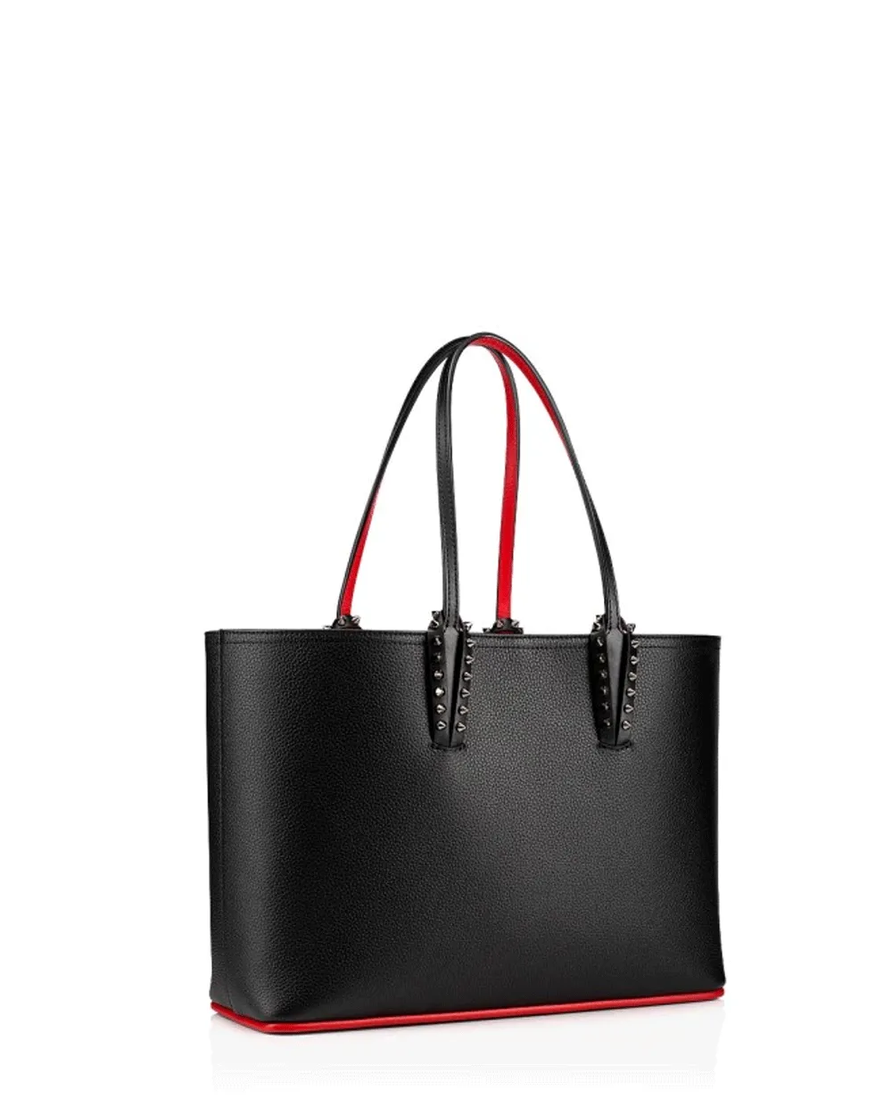 Small Cabata Leather Tote in Black