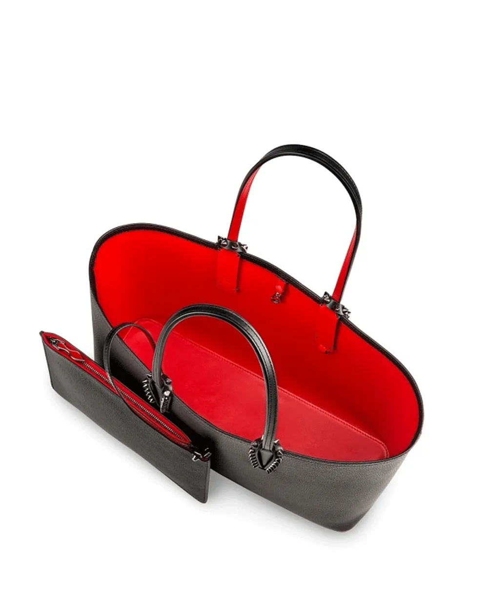 Small Cabata Leather Tote in Black