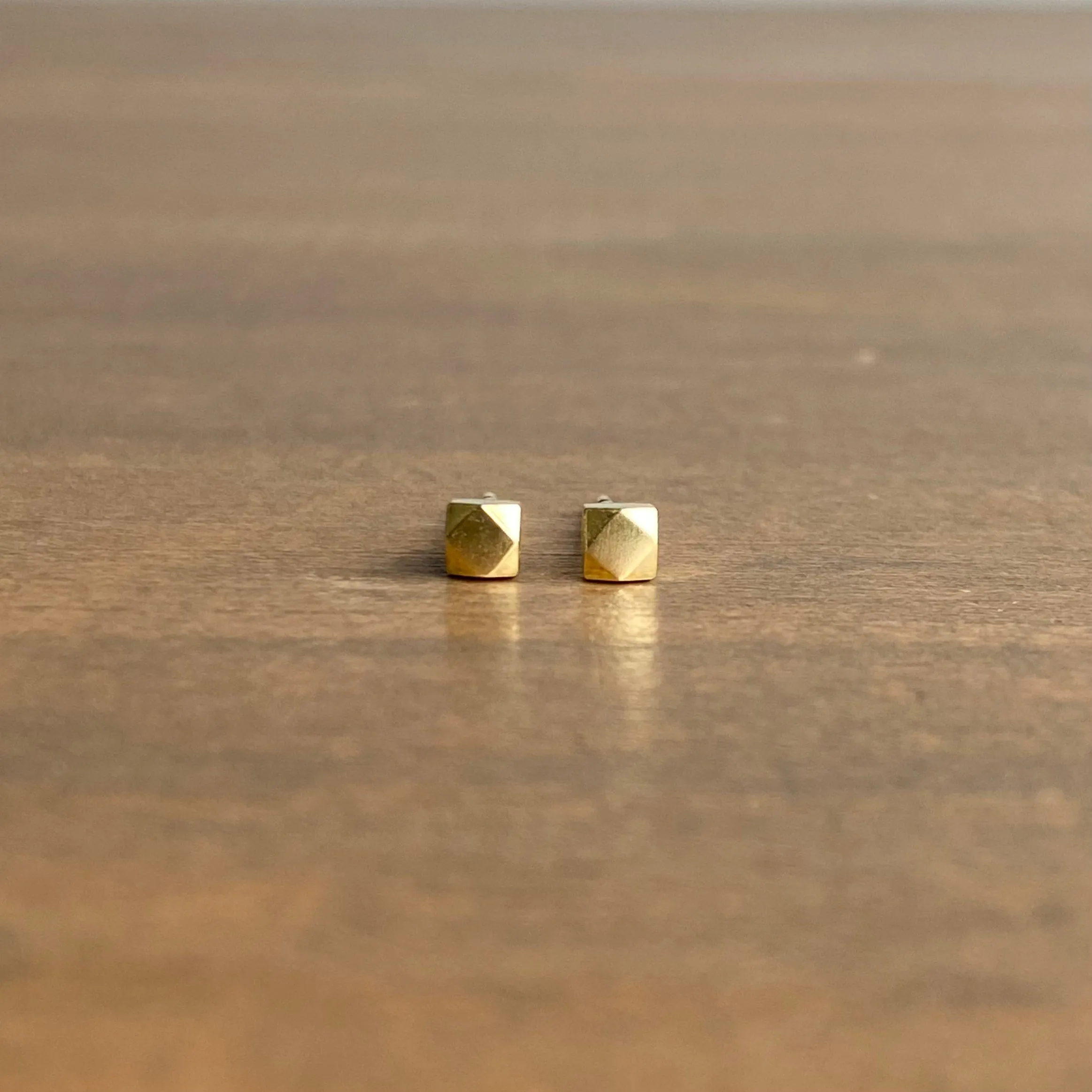 Small Faceted Stud Earrings