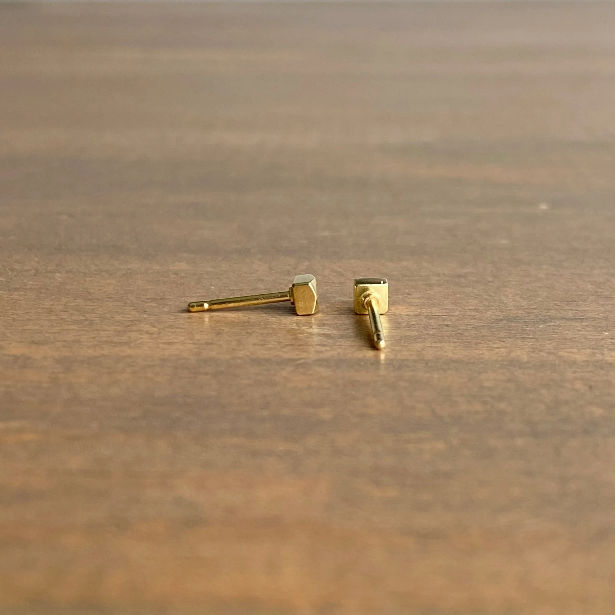 Small Faceted Stud Earrings