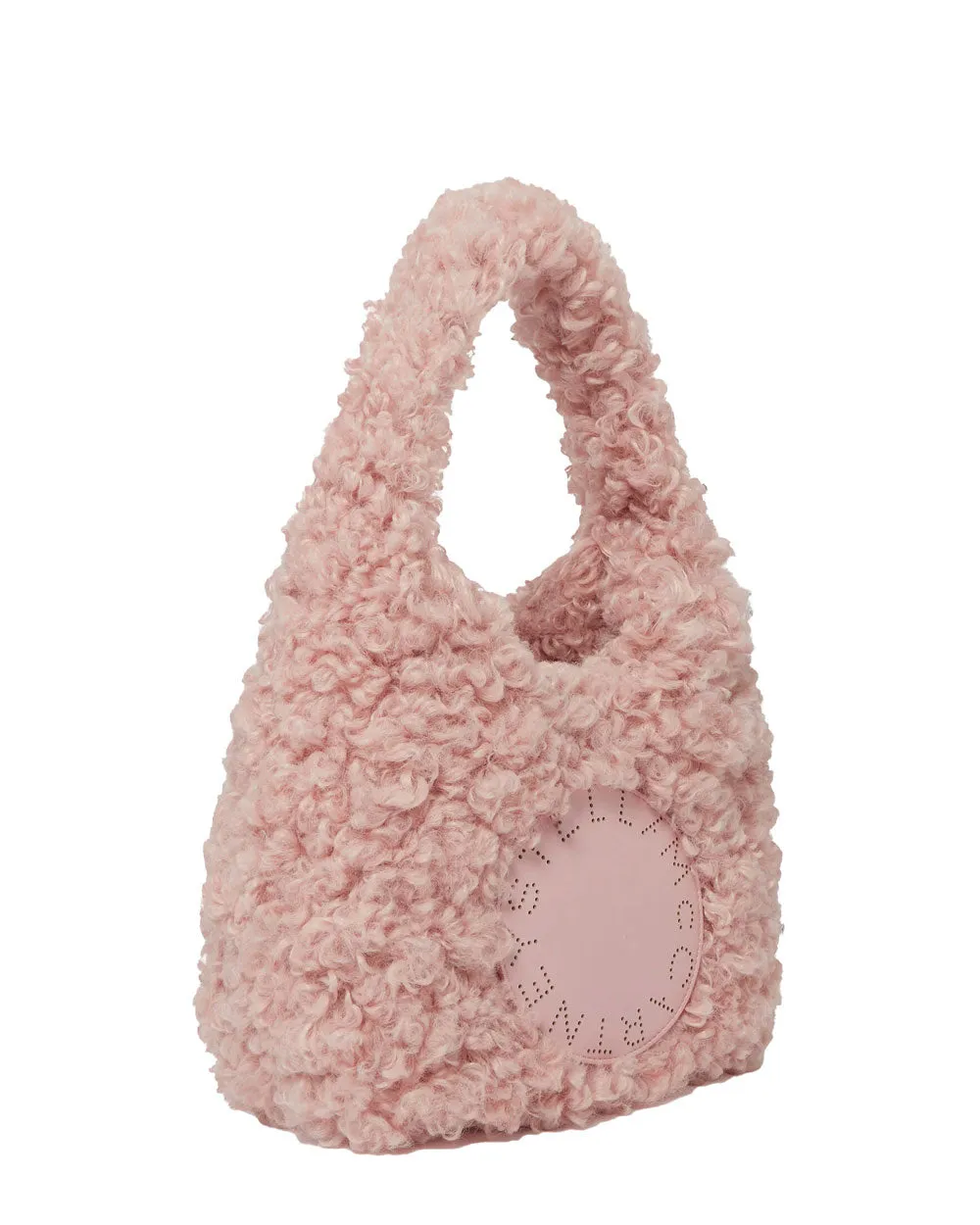 Small Hobo Plush Teddy Tote in Dusty Rose