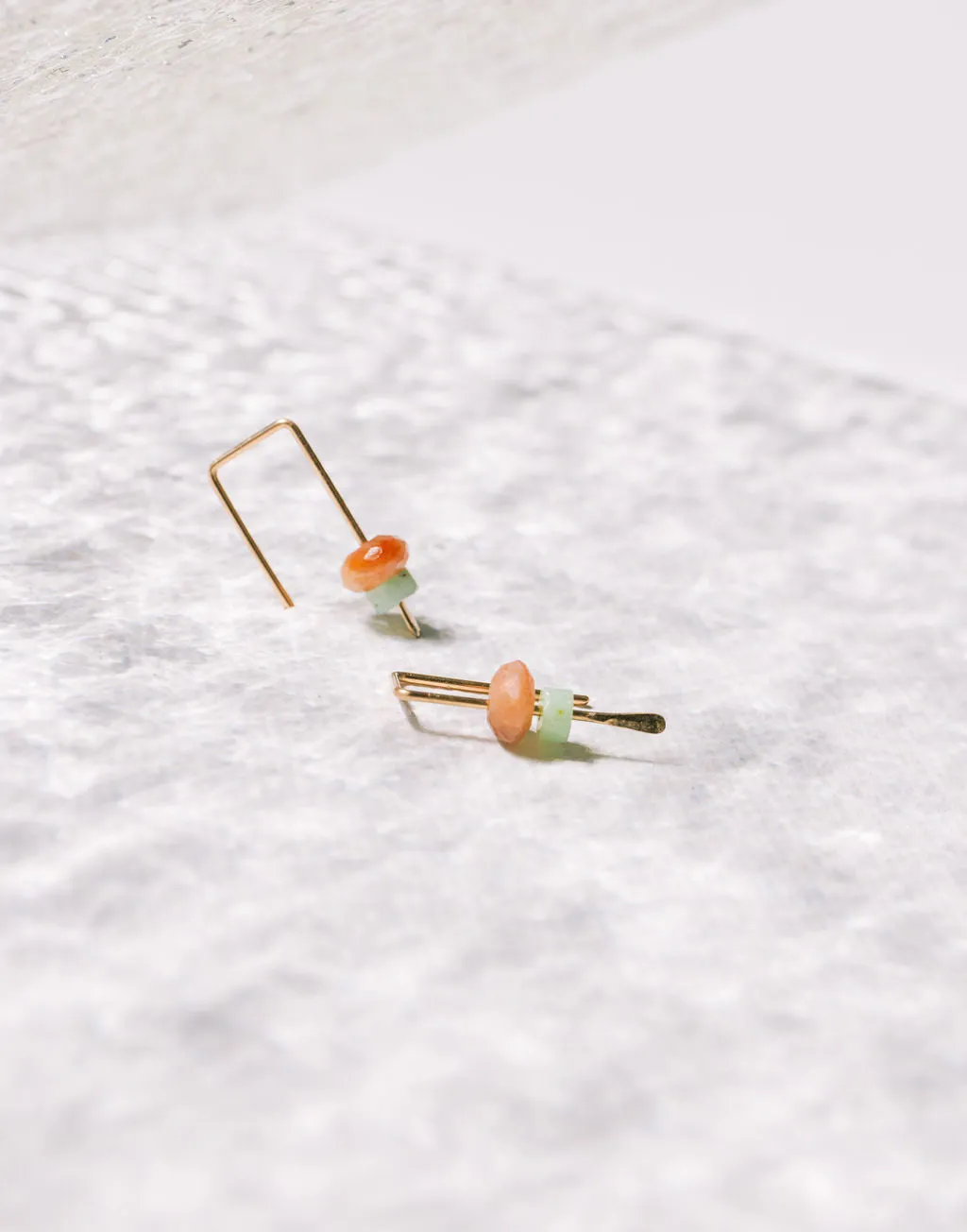 Small Hook with Sunstone & Chrysoprase