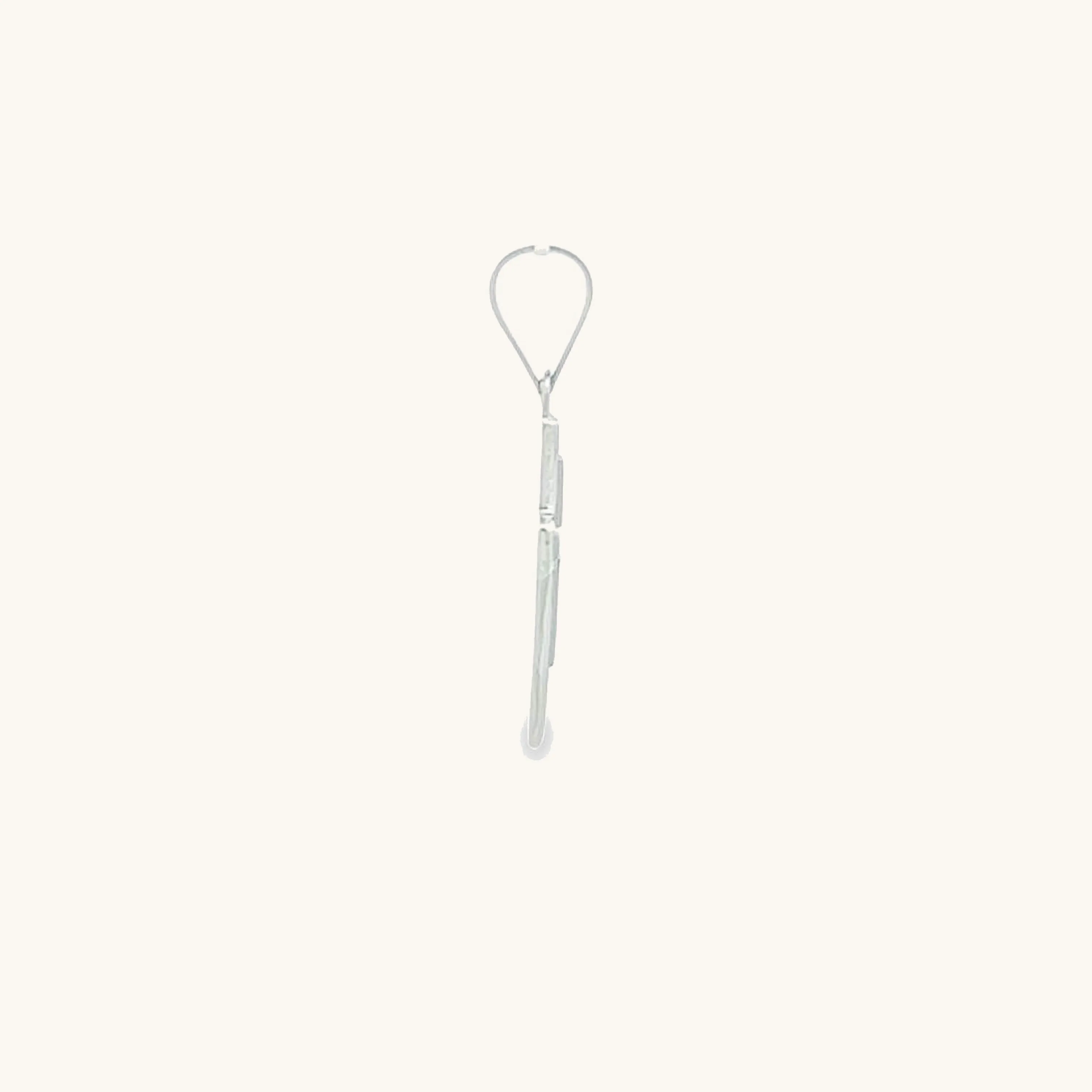SOLID 14K WHITE TINY ENGINE-TURN DESIGN CROSS PENDANT