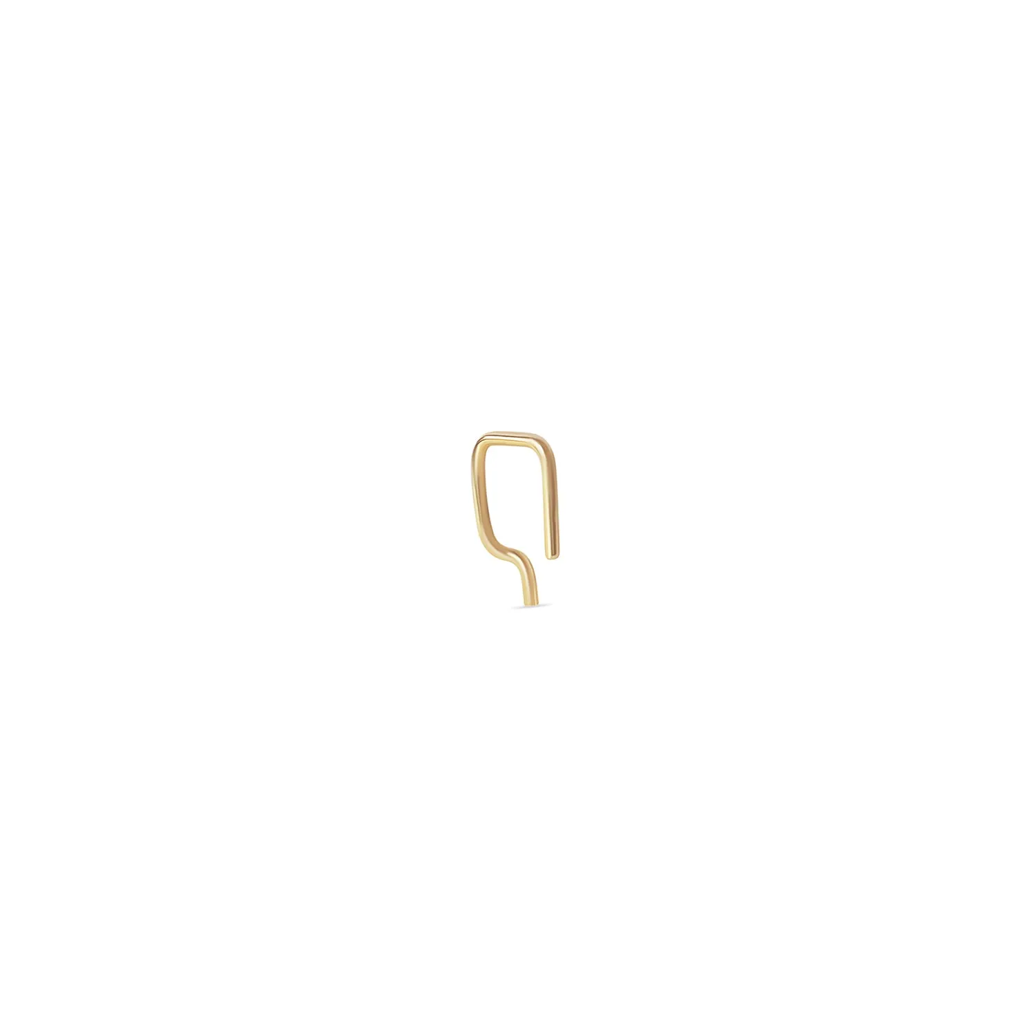 Solid  Tiny Square Open Hoop