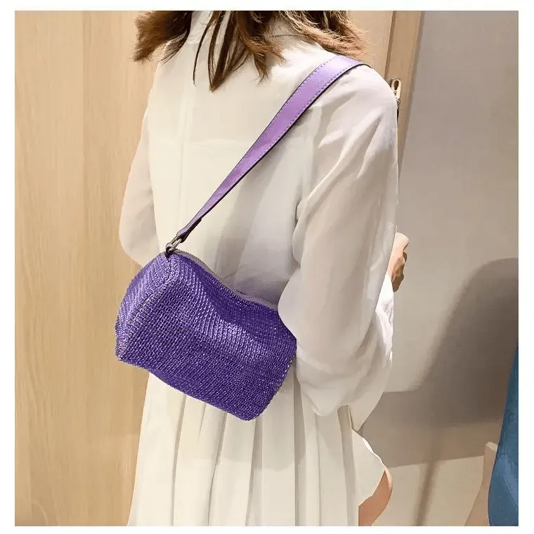 Sparkling Rhinestone Bag For Females Mini Portable Hand Bag Diamond Messenger Bag Fashionable Zipper Feminina Evening bag