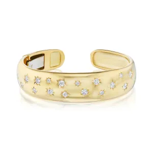 Star-Set Diamond Cuff Bracelet