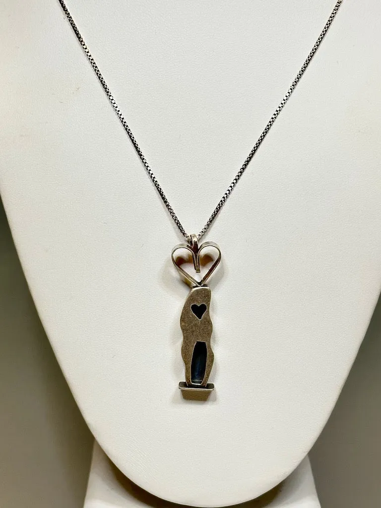 STERLING SILVER TINY HOUSE PENDANT AND SS CHAIN  MS226