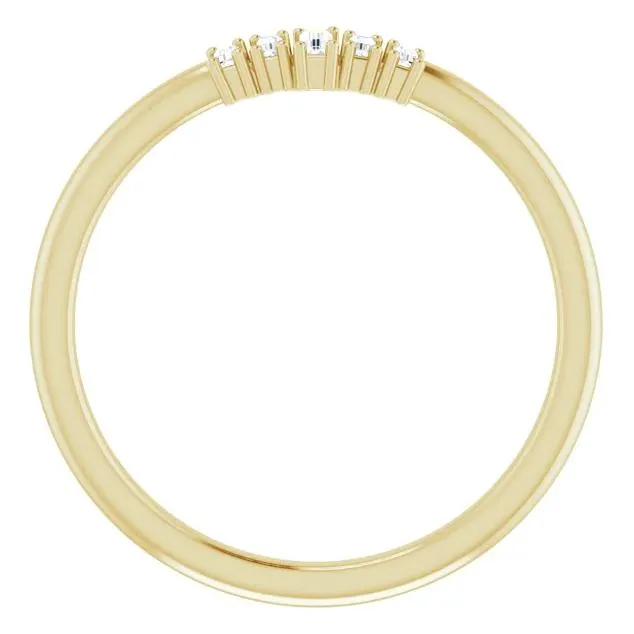 Straight Baguette 3/8 CTW Diamond Stacklable Ring