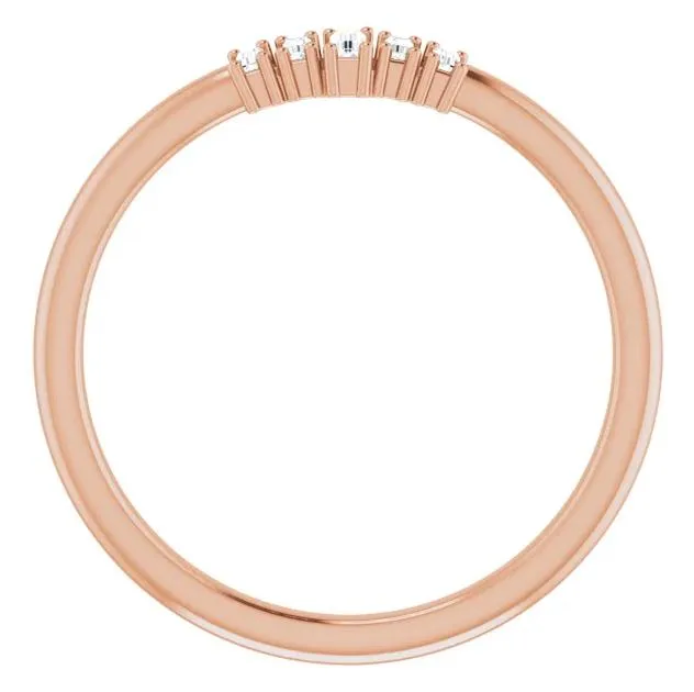Straight Baguette 3/8 CTW Diamond Stacklable Ring