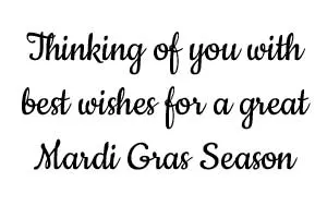 STREET CAR  - MARDI GRAS GREETING CARD