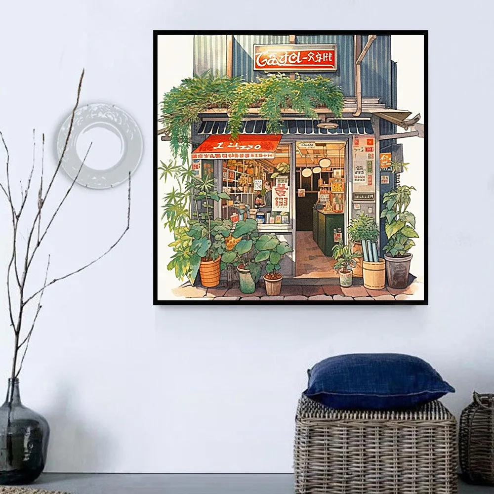 Street Diy Paint By Numbers Kits UK For Adult Kids MJ8557