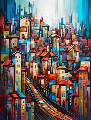 Street Paint By Numbers Kits UK MJ8576