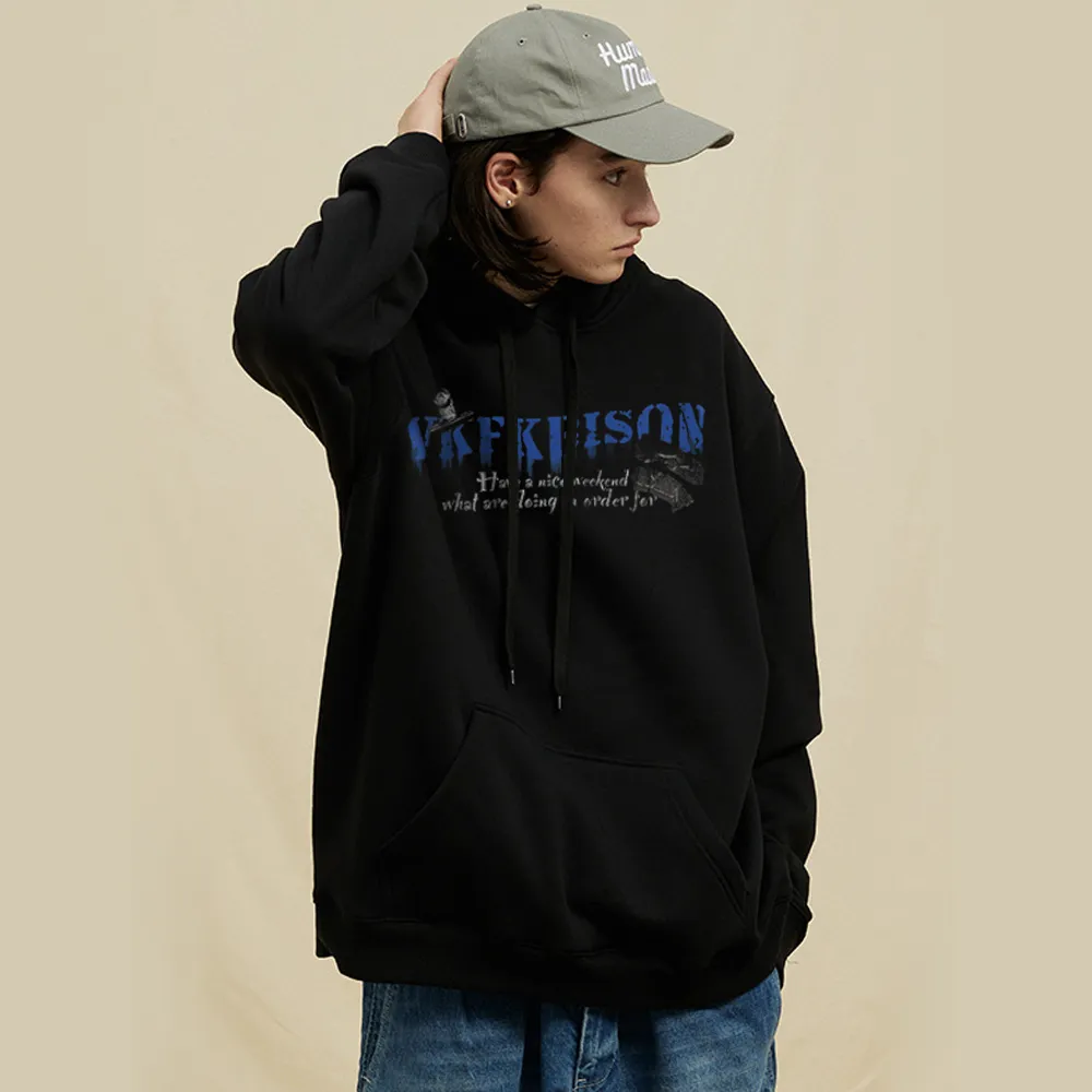 Street Smoking Boys Print  Hoodie