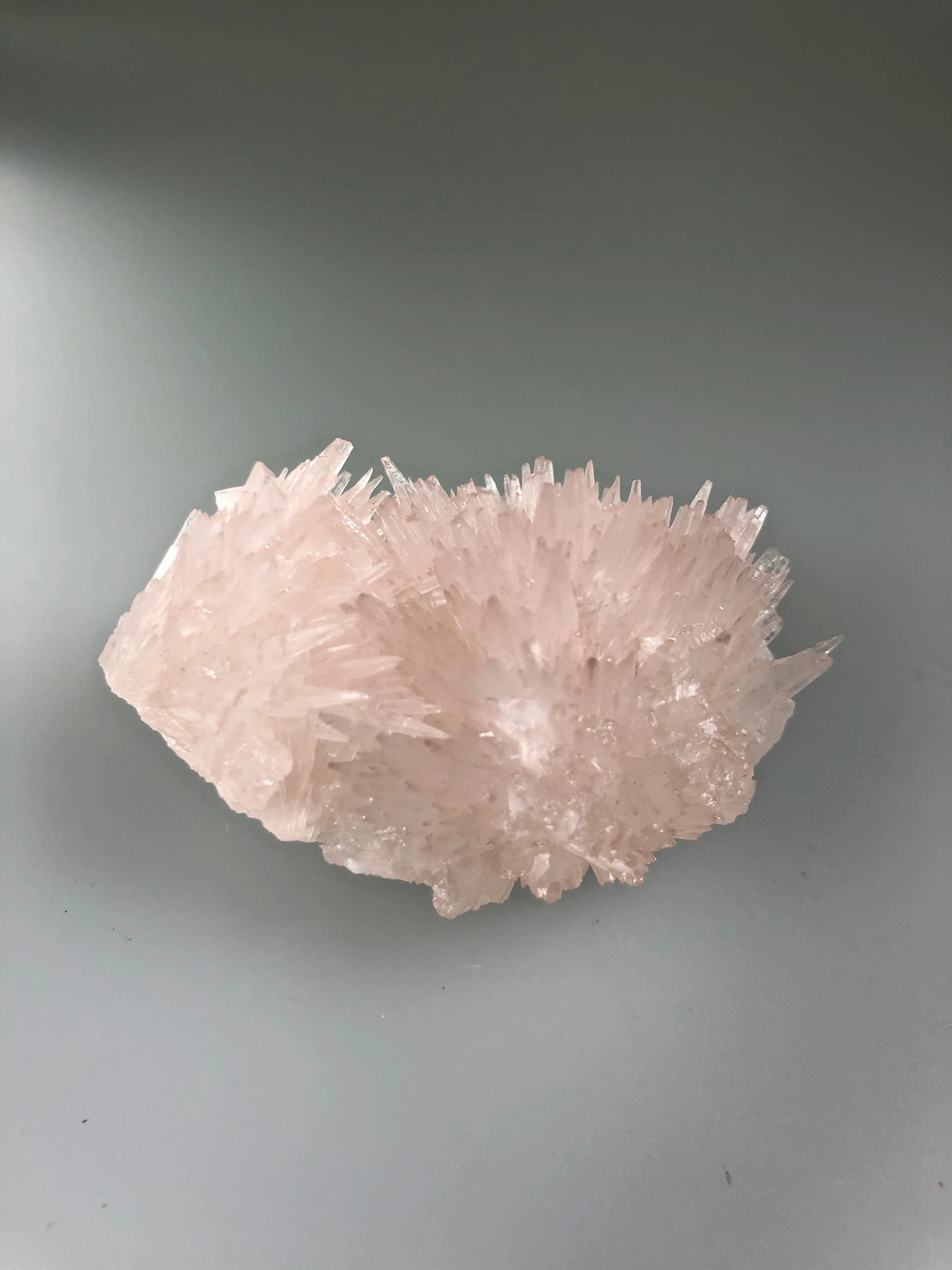 Strontianite, Rosiclare Level, Minerva No. 1 Mine, Ozark-Mahoning Company, Cave-in-Rock, Southern Illinois, Mined 1995, Miniature 3.0 x 3.6 x 5.7 cm, $350. Online Nov. 17