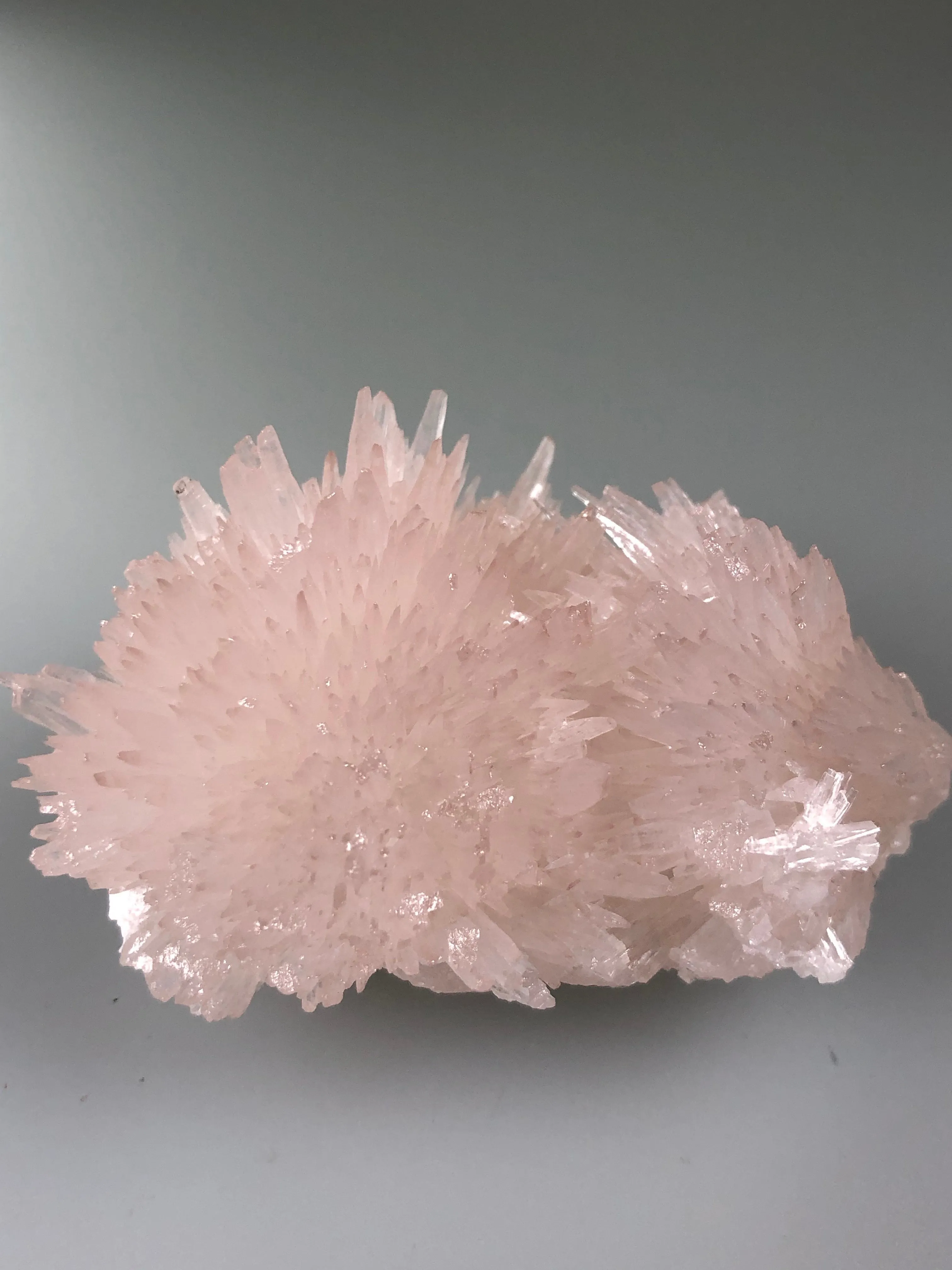 Strontianite, Rosiclare Level, Minerva No. 1 Mine, Ozark-Mahoning Company, Cave-in-Rock, Southern Illinois, Mined 1995, Miniature 3.0 x 3.6 x 5.7 cm, $350. Online Nov. 17