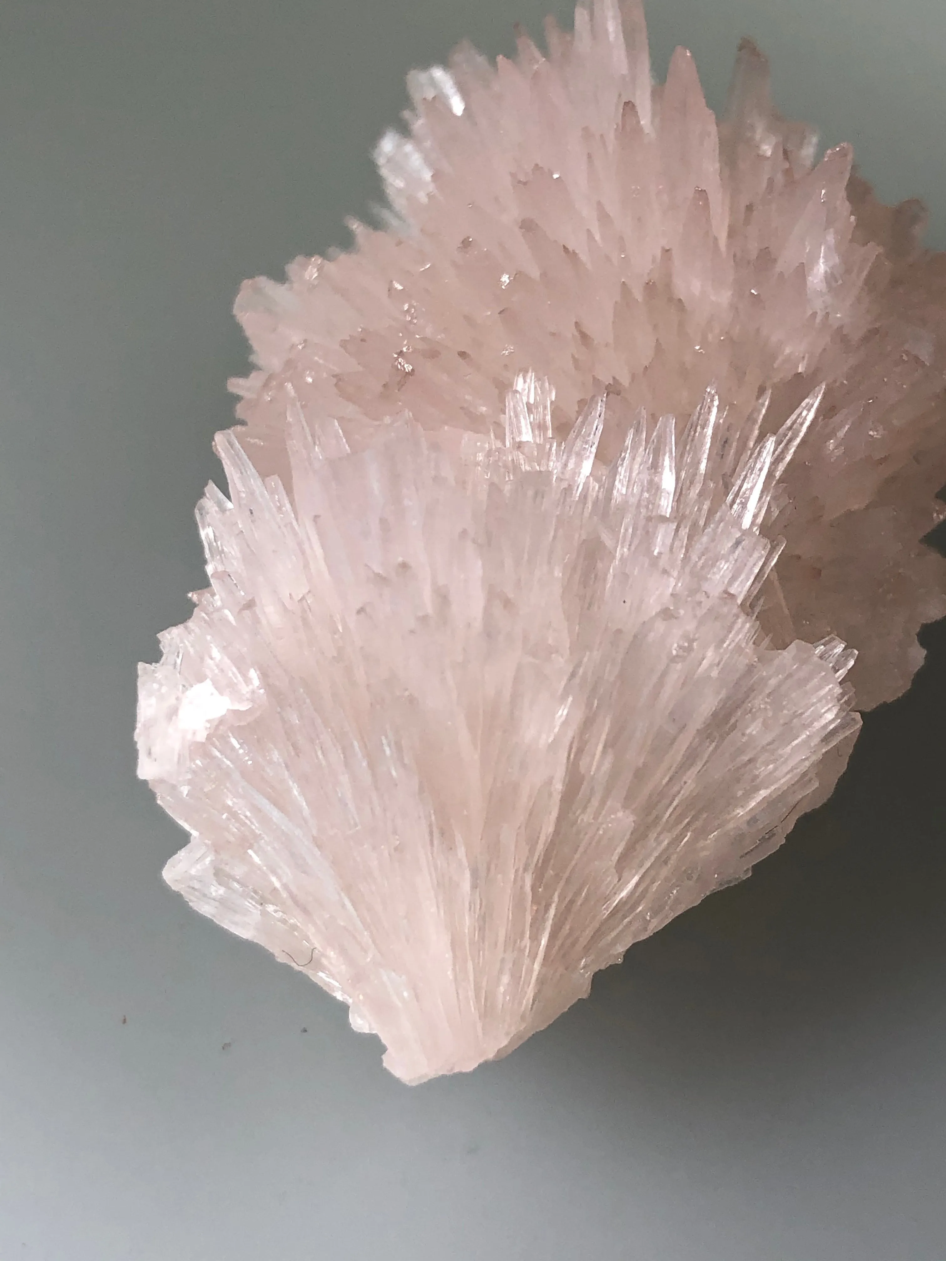 Strontianite, Rosiclare Level, Minerva No. 1 Mine, Ozark-Mahoning Company, Cave-in-Rock, Southern Illinois, Mined 1995, Miniature 3.0 x 3.6 x 5.7 cm, $350. Online Nov. 17