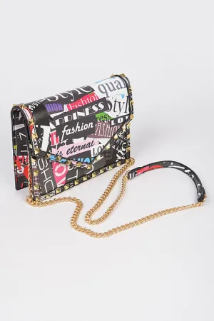 Studded Graffiti Bag