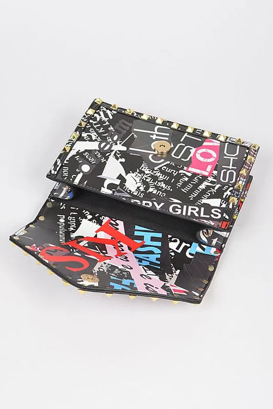 Studded Graffiti Bag