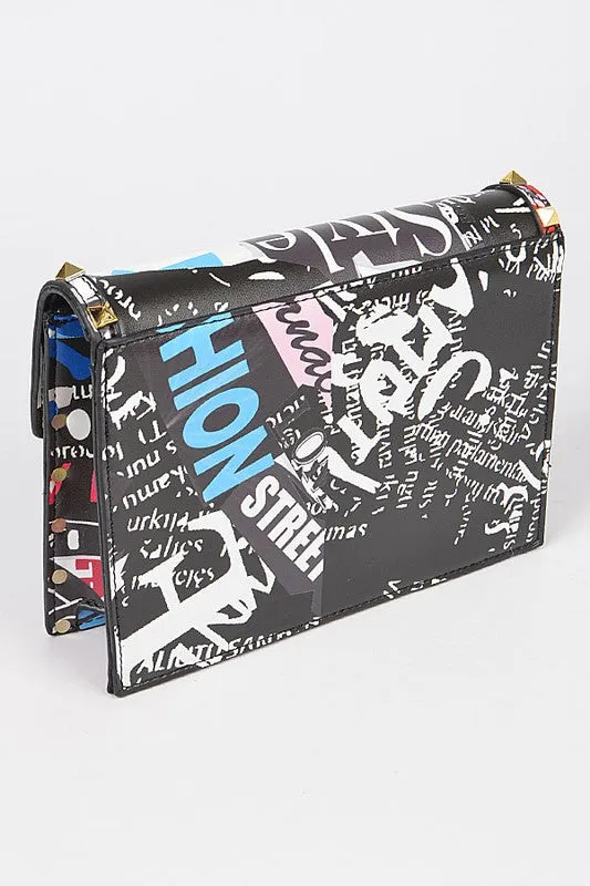 Studded Graffiti Bag