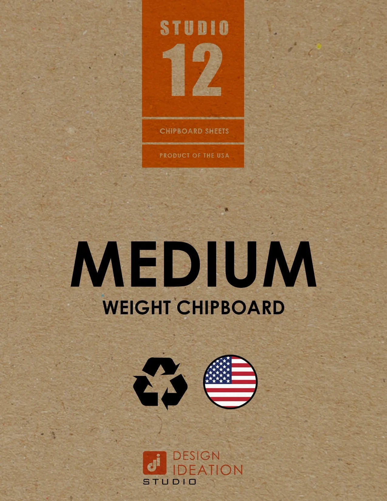 STUDIO 12 Chipboard Sheets. 8.5" x 11". MEDIUM .030”