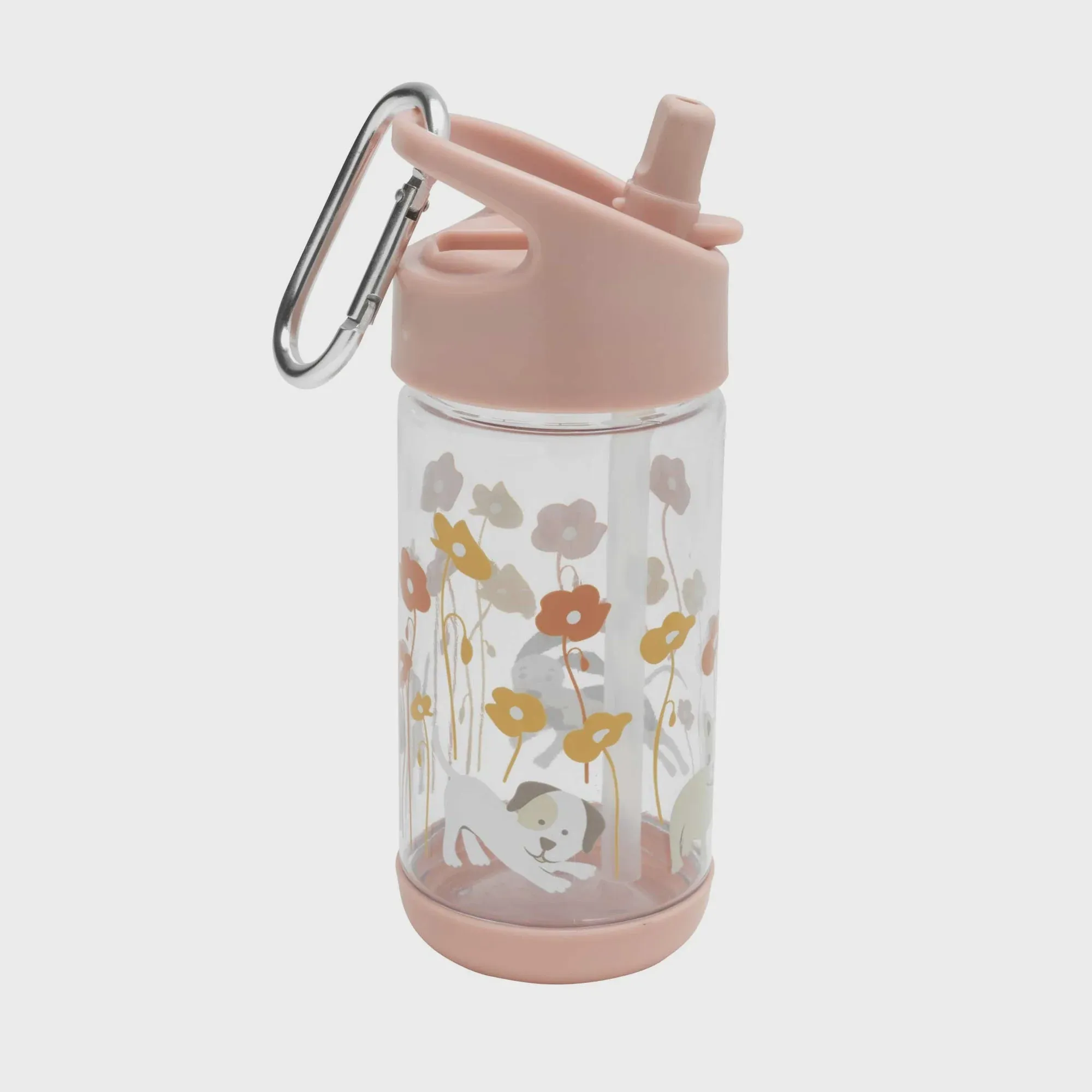 Sugarbooger - Flip & Sip Water Bottle - Puppies & Poppies