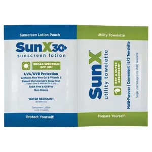 Sunscreen Towelette SunX SPF30 25/Bx by Acme
