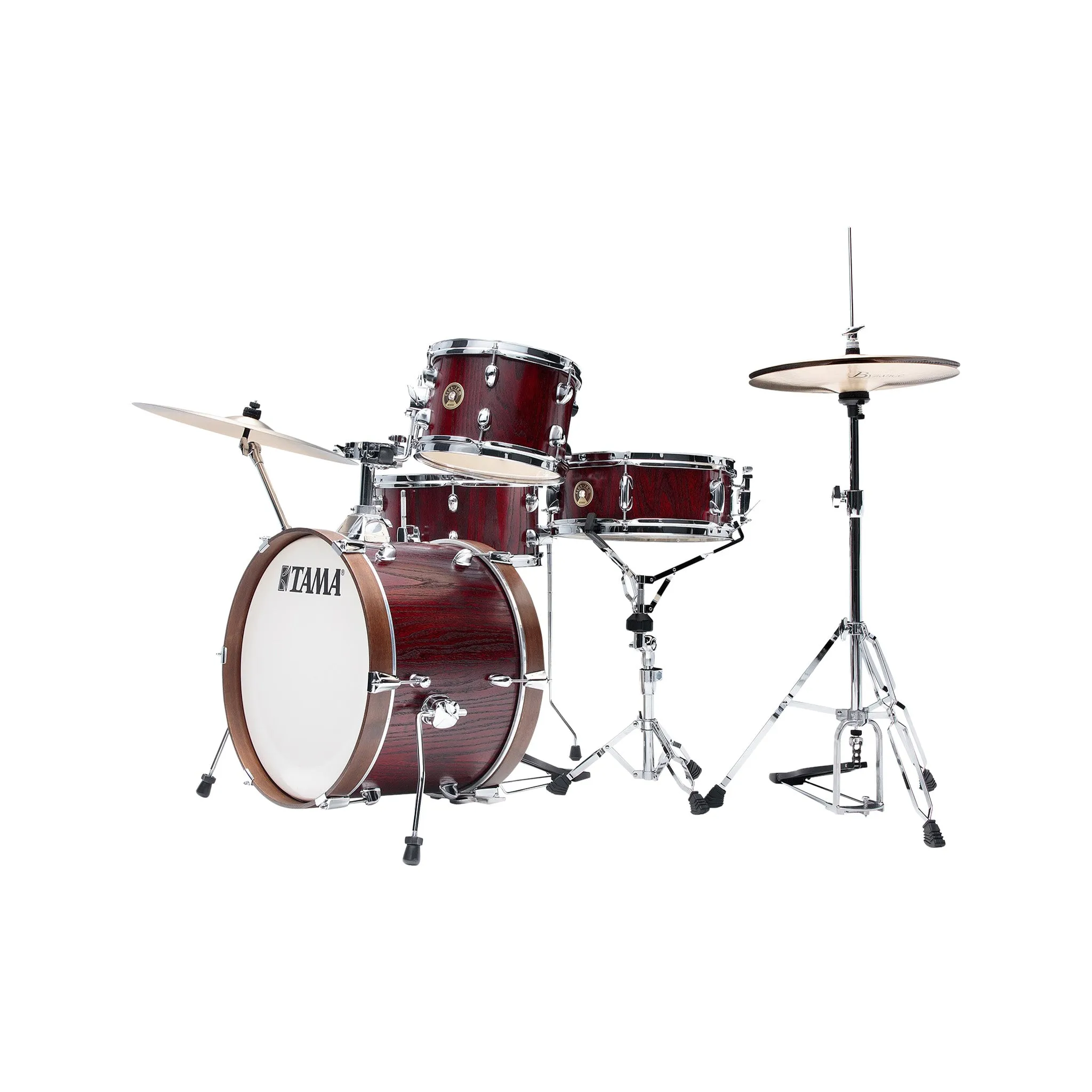 TAMA LJL48H4-SBE Club-JAM Kit 4-Piece w/ Hardware & Throne, Satin Burgundy ELM