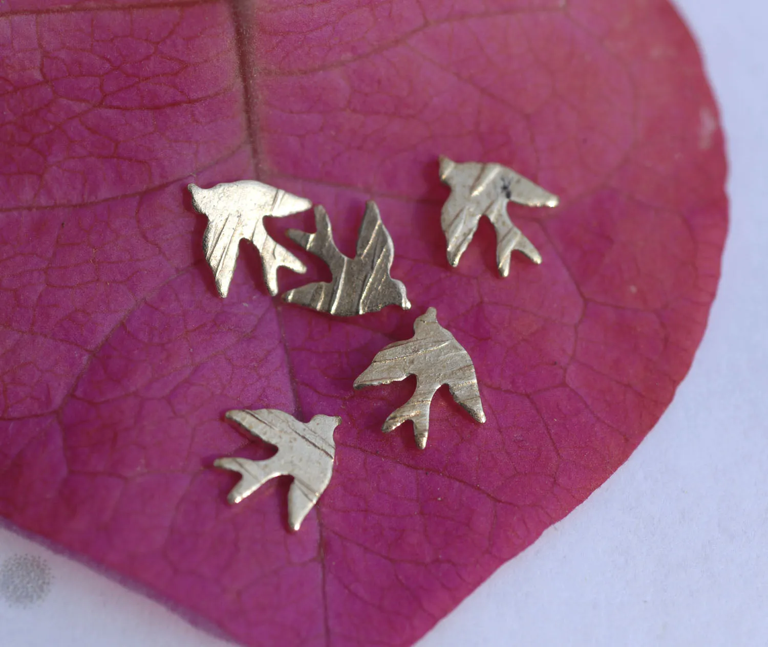 Textured Stripes - Tiny metal Golondrina Bird blanks