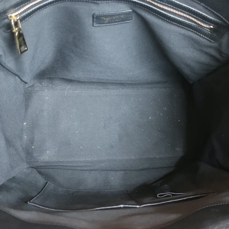 Thakoon Front-Pocket Tote Black Leather & Suede Large Shoulder Bag