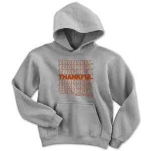 Thankful Repeat Thanksgiving Youth Hoodie