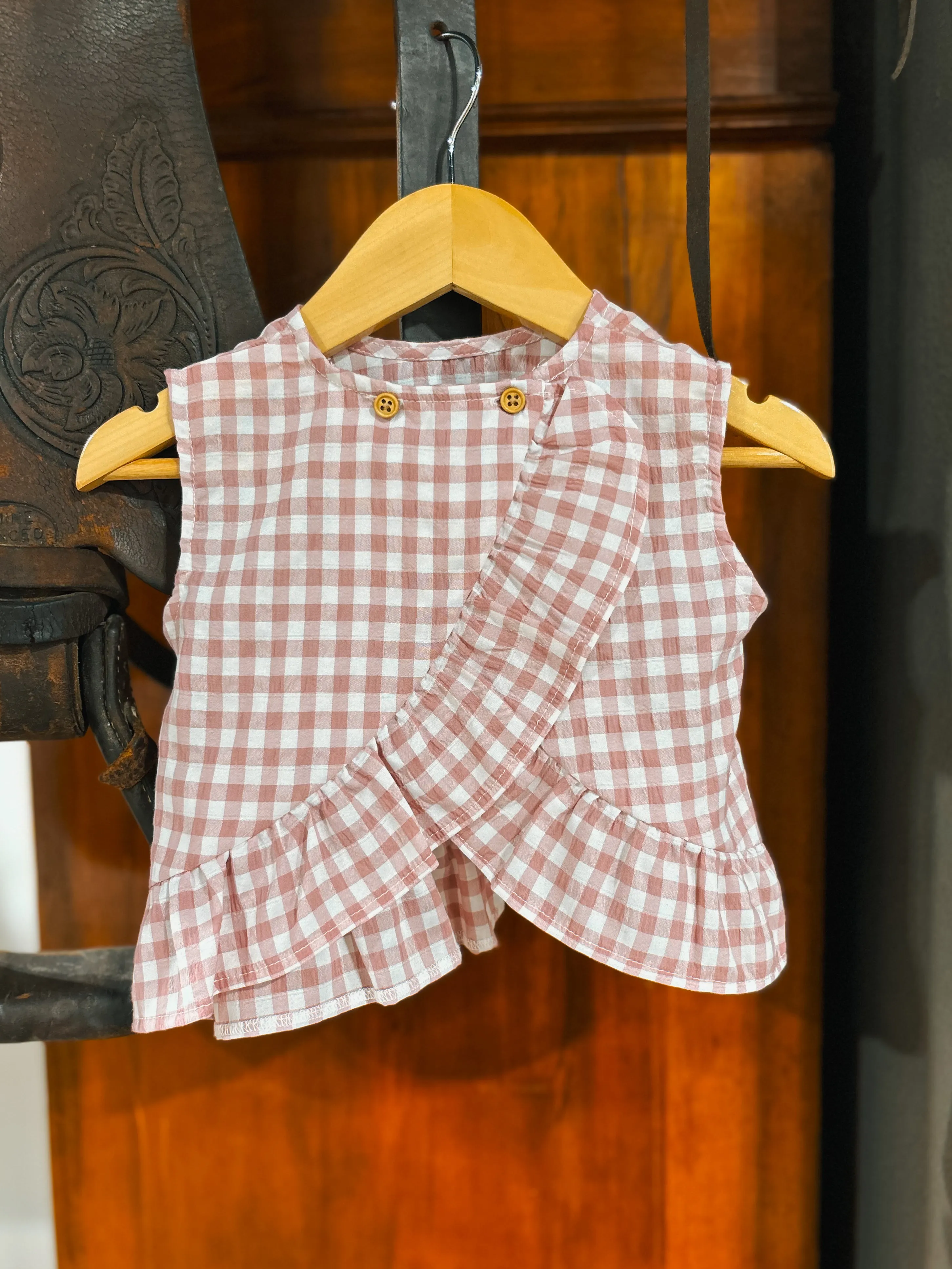 The Aria - Pink Plaid Top & Bloomer Set (9-12Mo)
