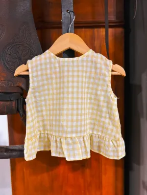 The Aria - Yellow Plaid Top & Bloomer Set (9-12Mo)