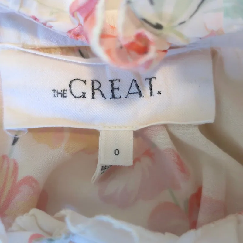 The Great The Fiddle Top Hillside Floral Print Size 0 Button-Front Blouse