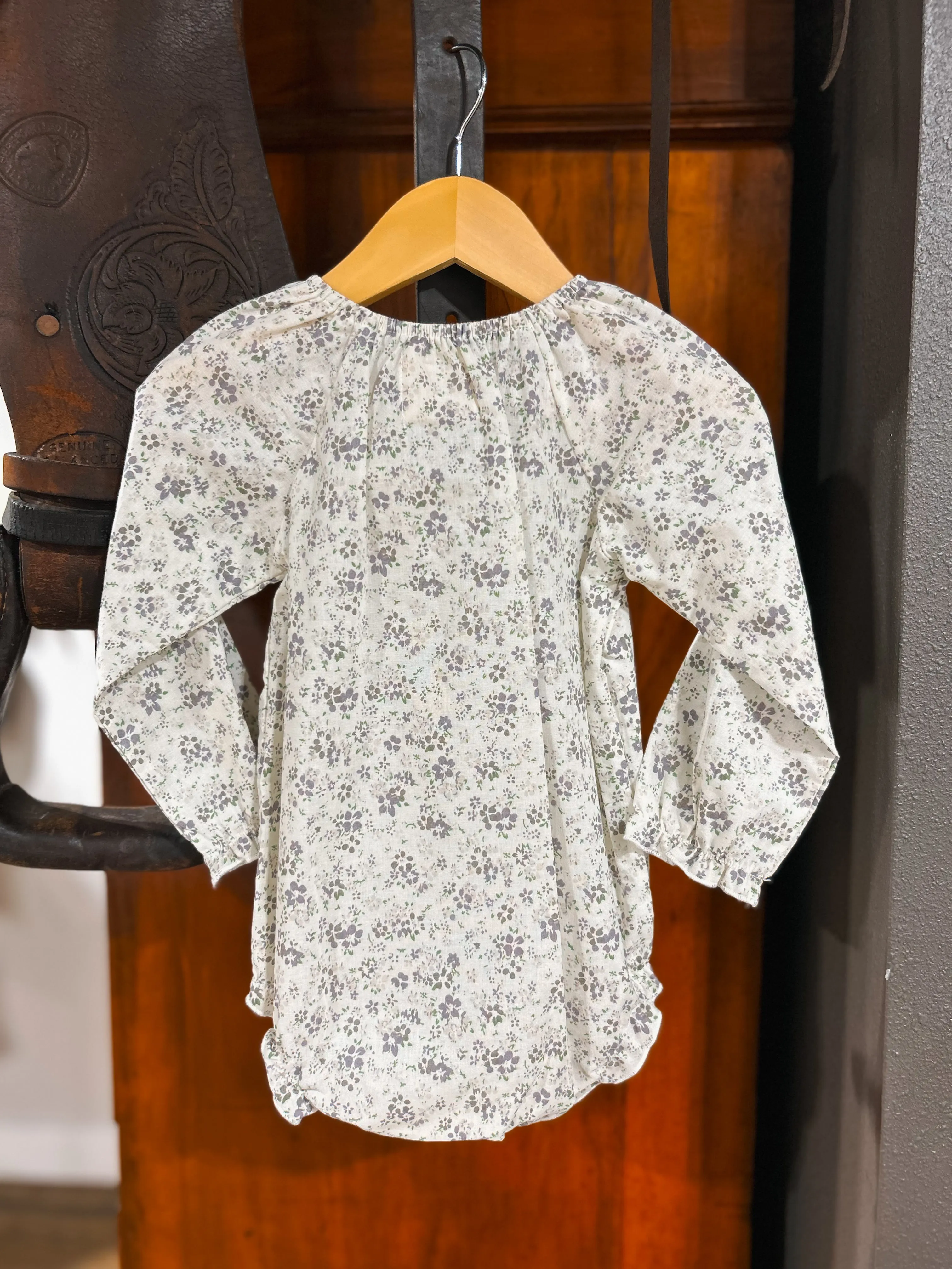 The Winter Floral Long Sleeve Bubble Romper (12-18Mo)