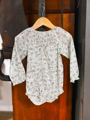 The Winter Floral Long Sleeve Bubble Romper (12-18Mo)