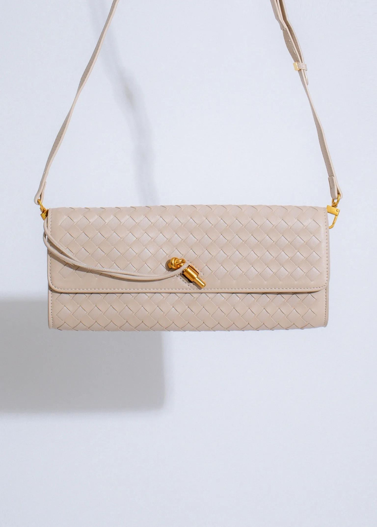 The Woven Grace Clutch White